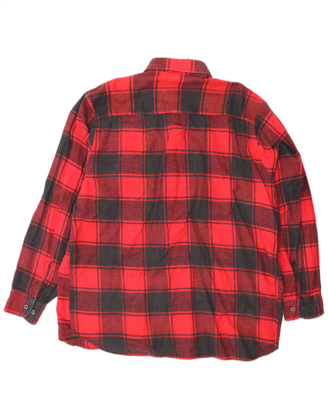 Camicia da uomo in flanella Ranger, cotone a quadri rossi grandi