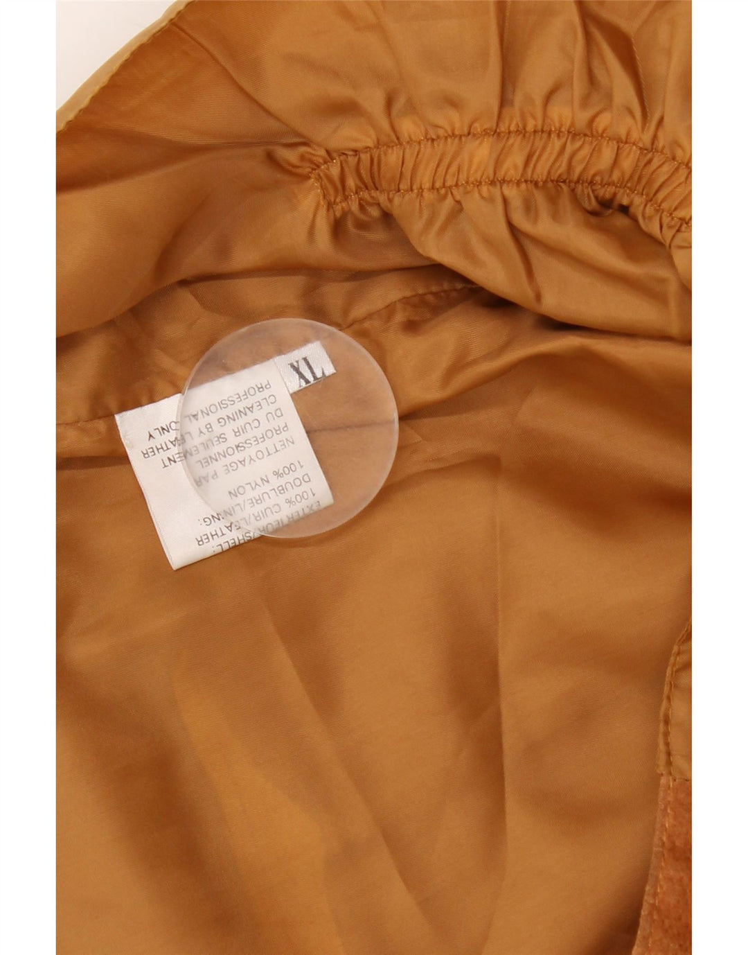 Gilet vintage da uomo in pelle scamosciata XL in pelle marrone