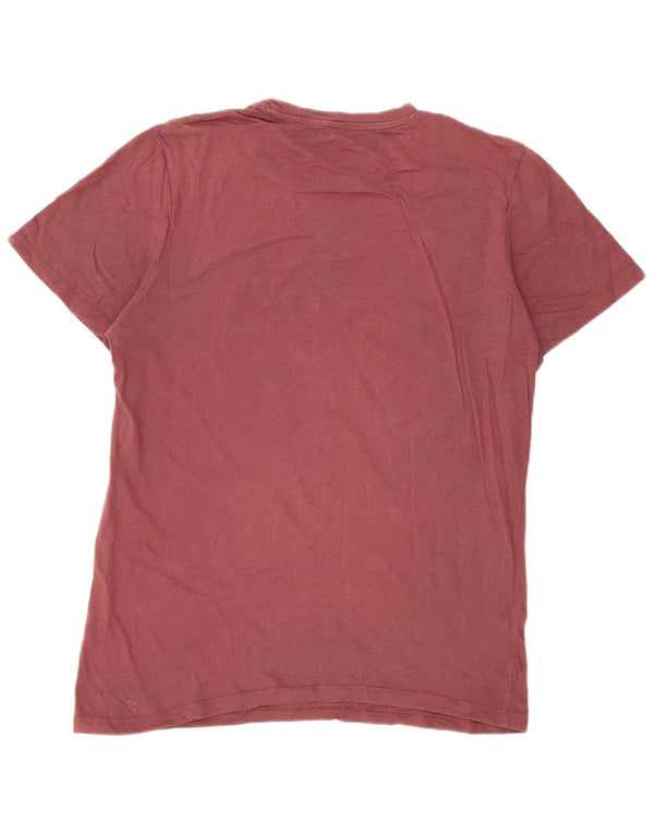 T-shirt grafica da uomo Jack & Jones Top grande in cotone bordeaux