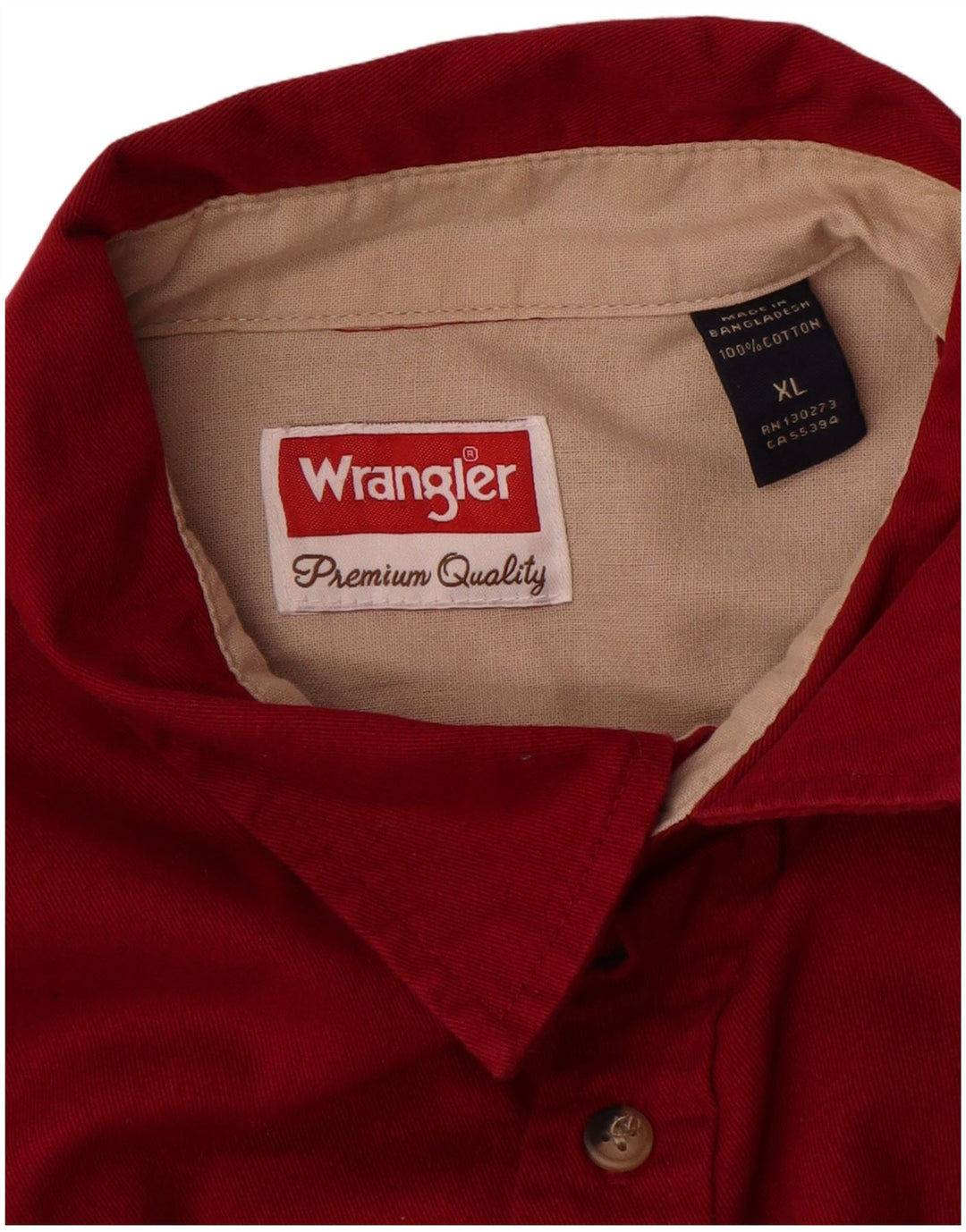 Camicia da uomo Wrangler XL in cotone rosso