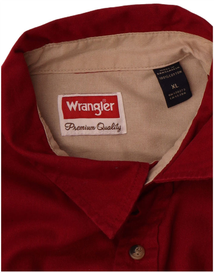 Camicia da uomo Wrangler XL in cotone rosso