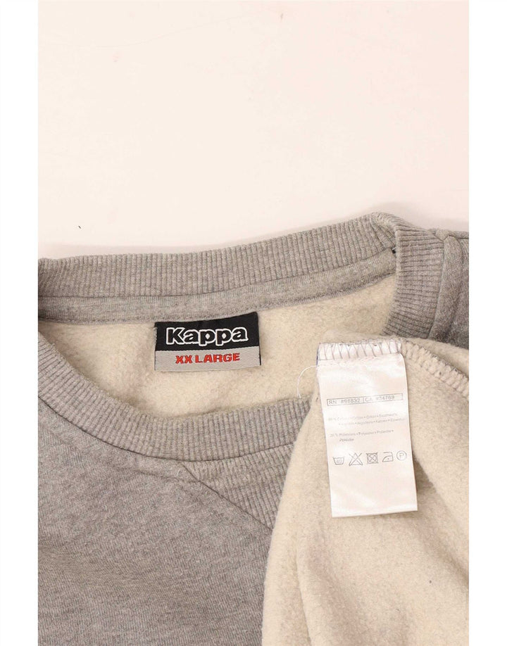 Felpa Kappa Uomo Maglione 2XL Cotone Grigio