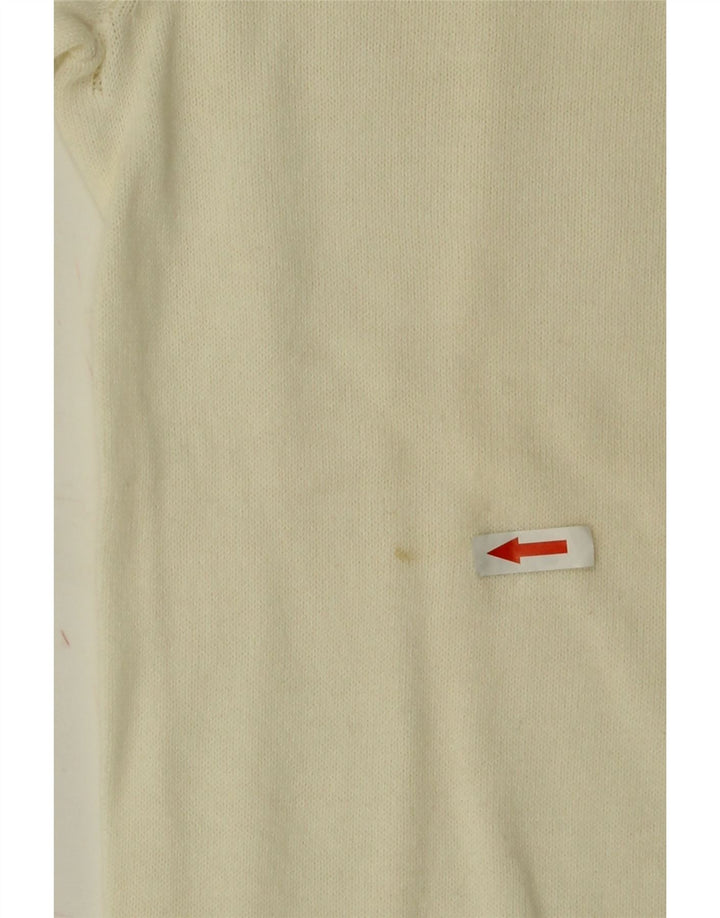 Maglione maglione girocollo da uomo Tommy Hilfiger piccolo in cotone bianco sporco