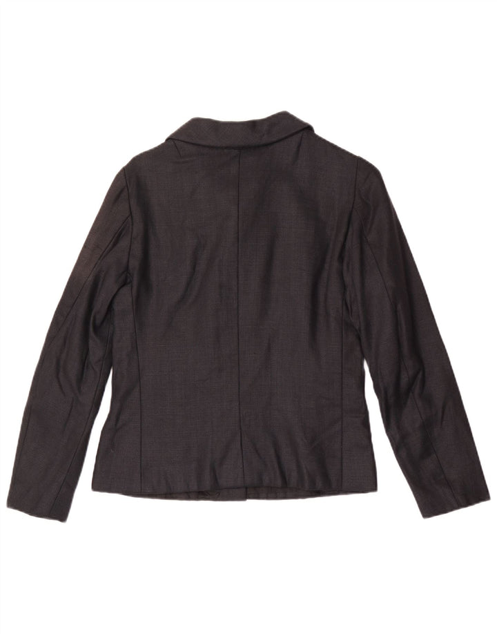 Giacca blazer vintage da donna a 7 bottoni UK 8 piccola nera