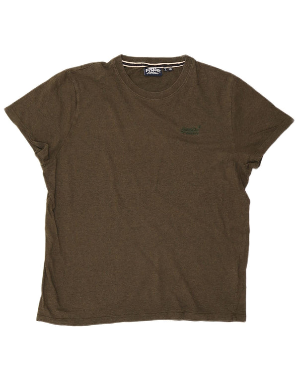 T-shirt da uomo Superdry Top 2XL cotone kaki