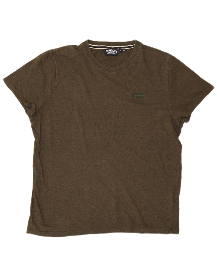 T-shirt da uomo Superdry Top 2XL cotone kaki