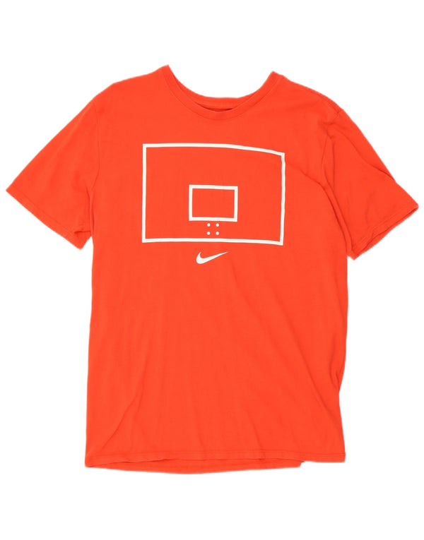 T-shirt grafica Nike Dri Fit da uomo, grande, in cotone rosso