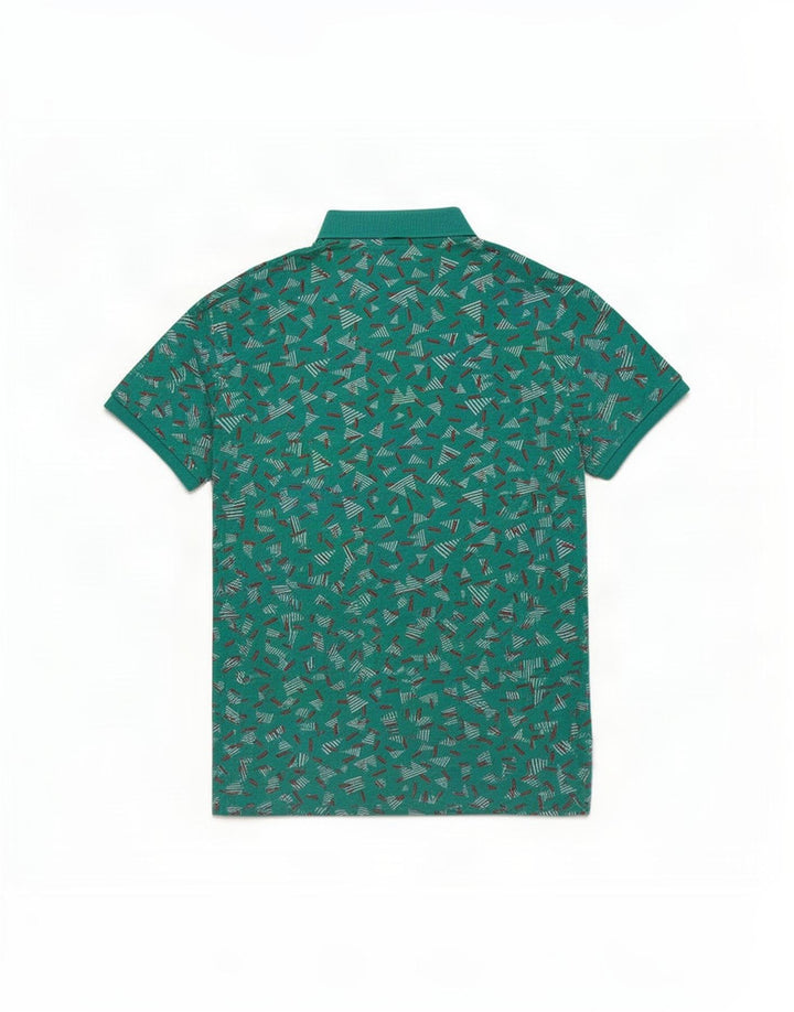 Polo da uomo Wrangler grande turchese geometrica