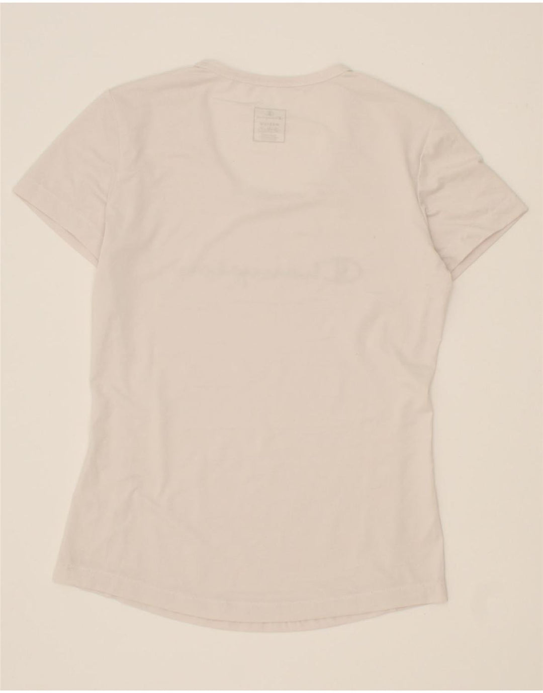 CHAMPION Womens Graphic T-Shirt Top UK 12 Medium White Vintage Champion and Second-Hand Champion from Messina Hembry 