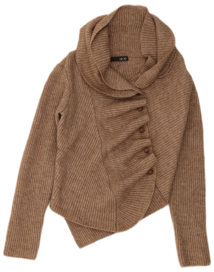 Maglione Cardigan Asimmetrico Donna Liu Jo IT 40 Piccolo Acrilico Marrone