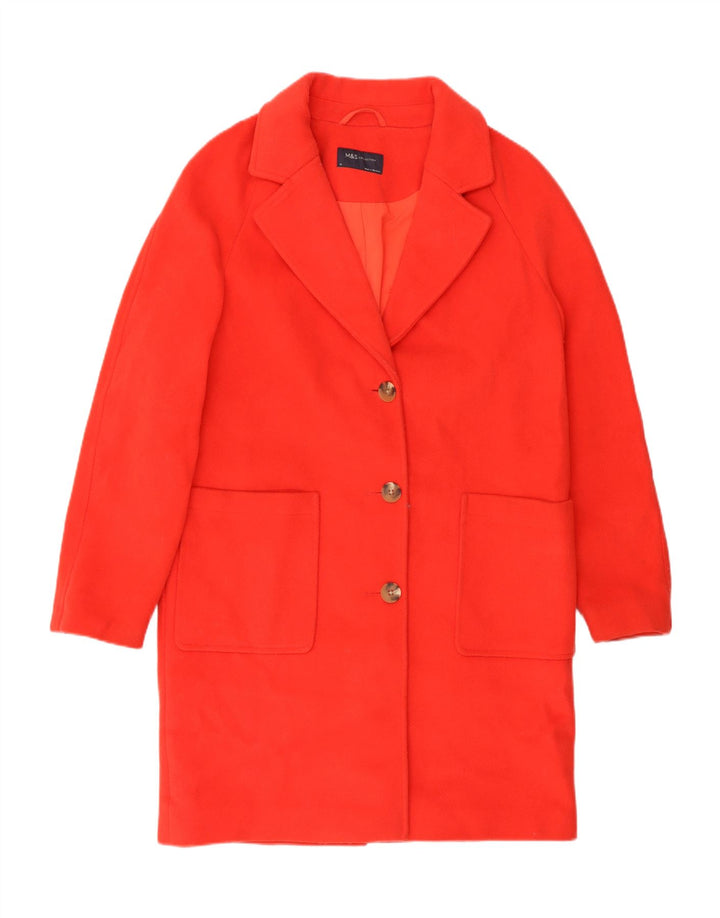 Soprabito oversize da donna Marks & Spencer UK 10 piccolo poliestere rosso