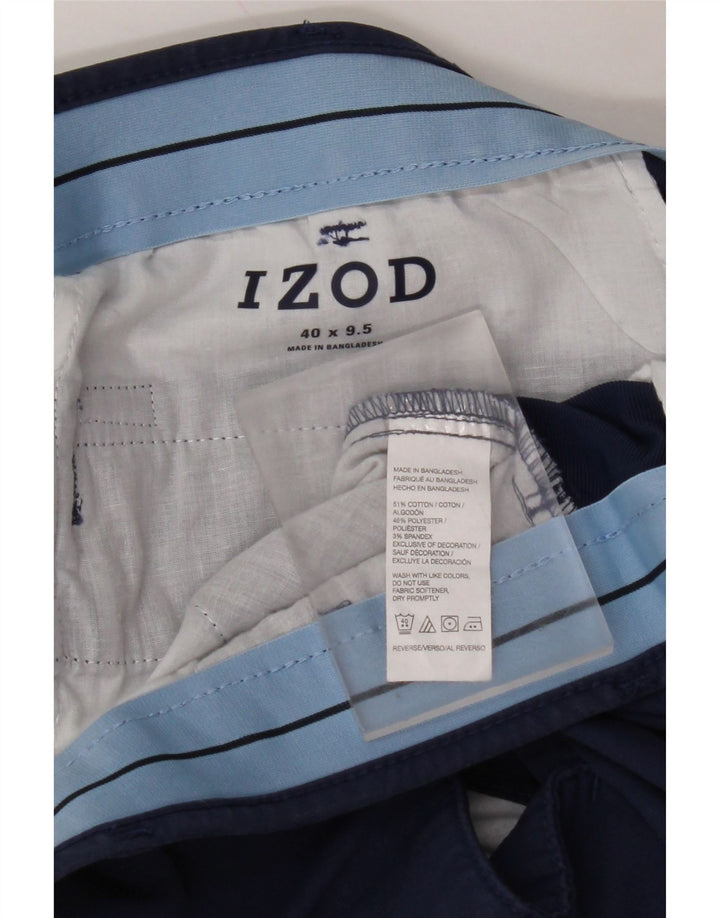 Pantaloncini chino da uomo IZOD W40 XL in cotone blu navy