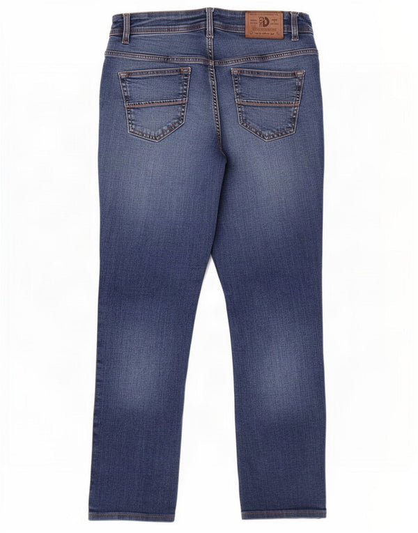 Jeans dritti vestibilità regolare da uomo di Dack IT 46 piccolo W30 L28 cotone blu