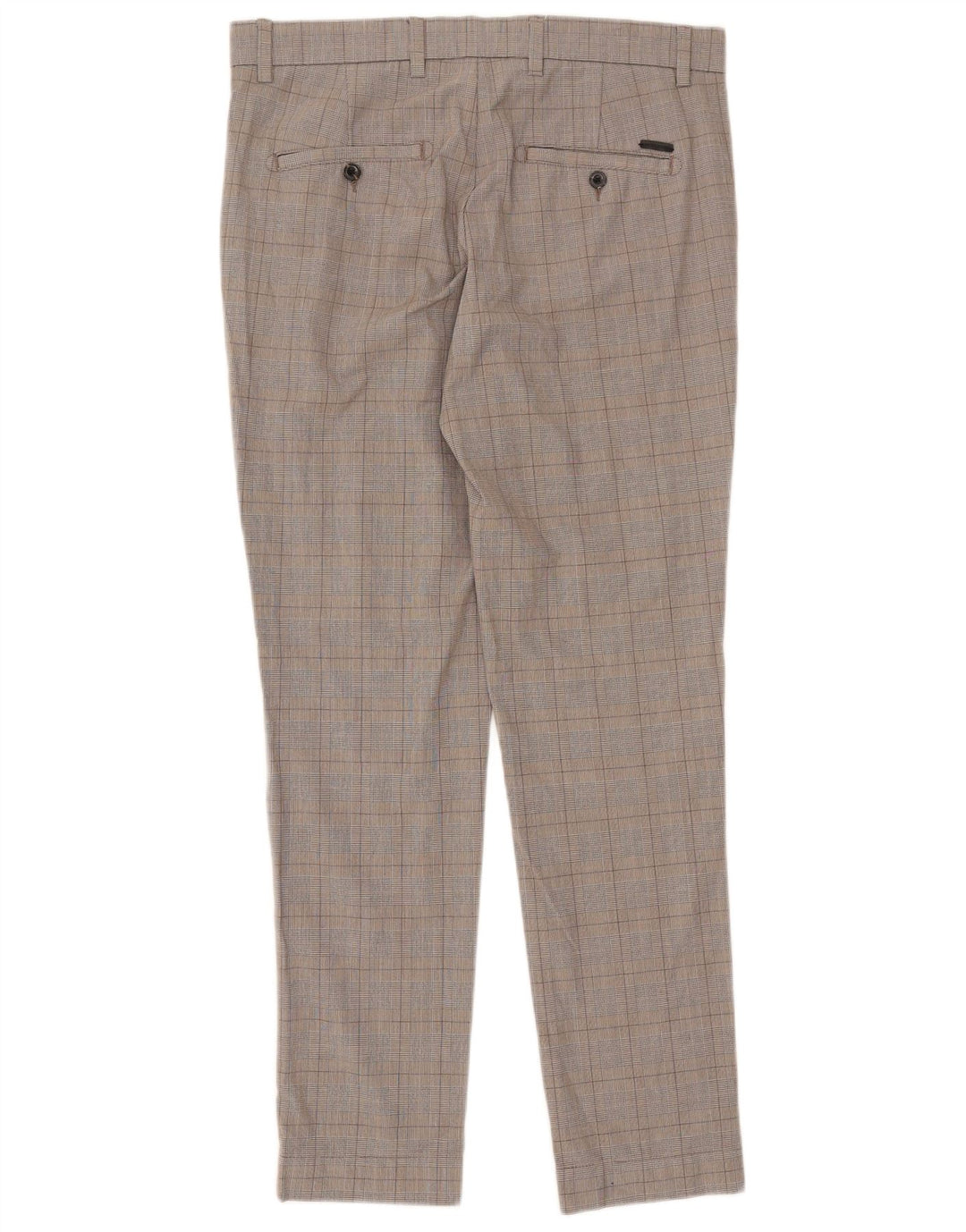 Pantaloni da abito slim da uomo Jack & Jones W33 L32 a quadri grigi