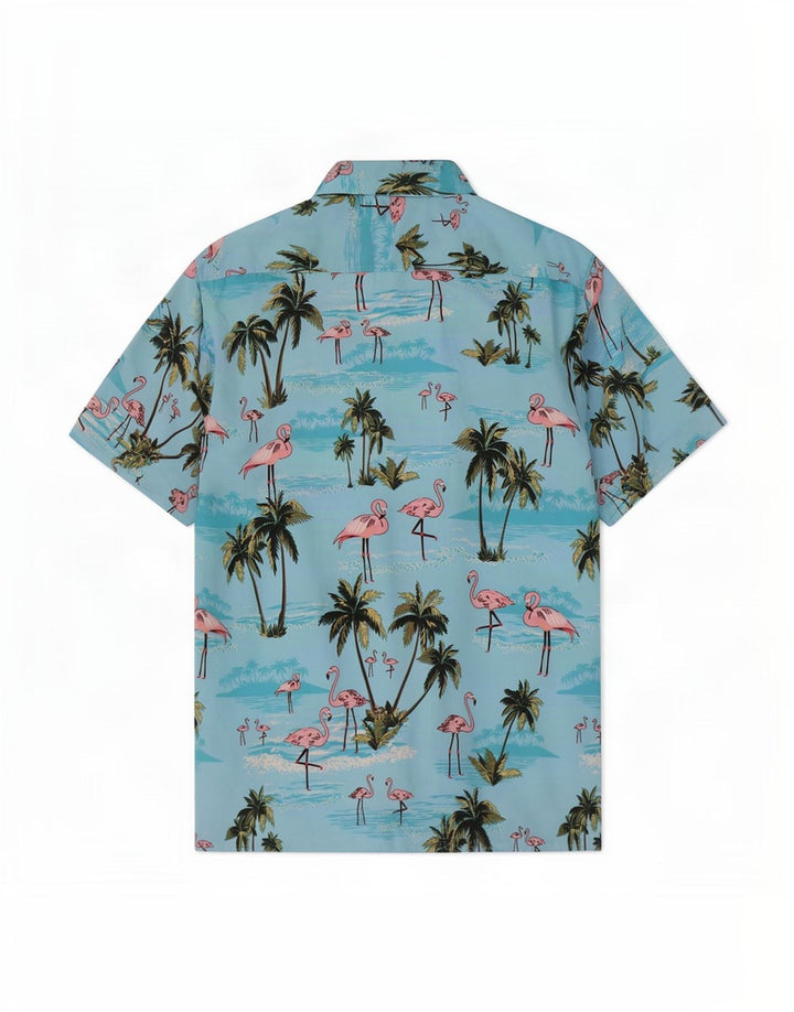 Camicia hawaiana a maniche corte da uomo Lowes grande blu