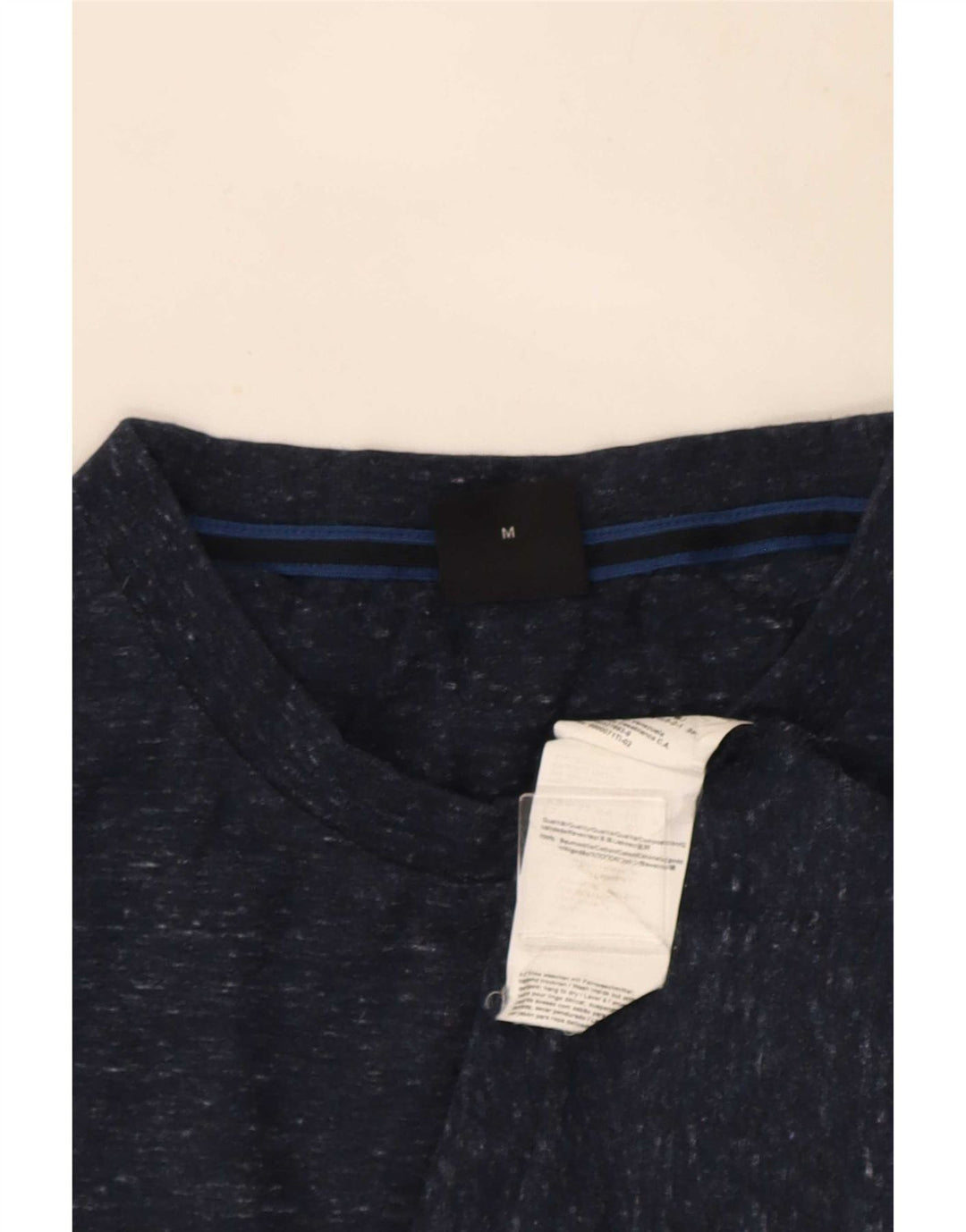 T-shirt da uomo Hugo Boss Top in cotone chiazzato blu navy medio