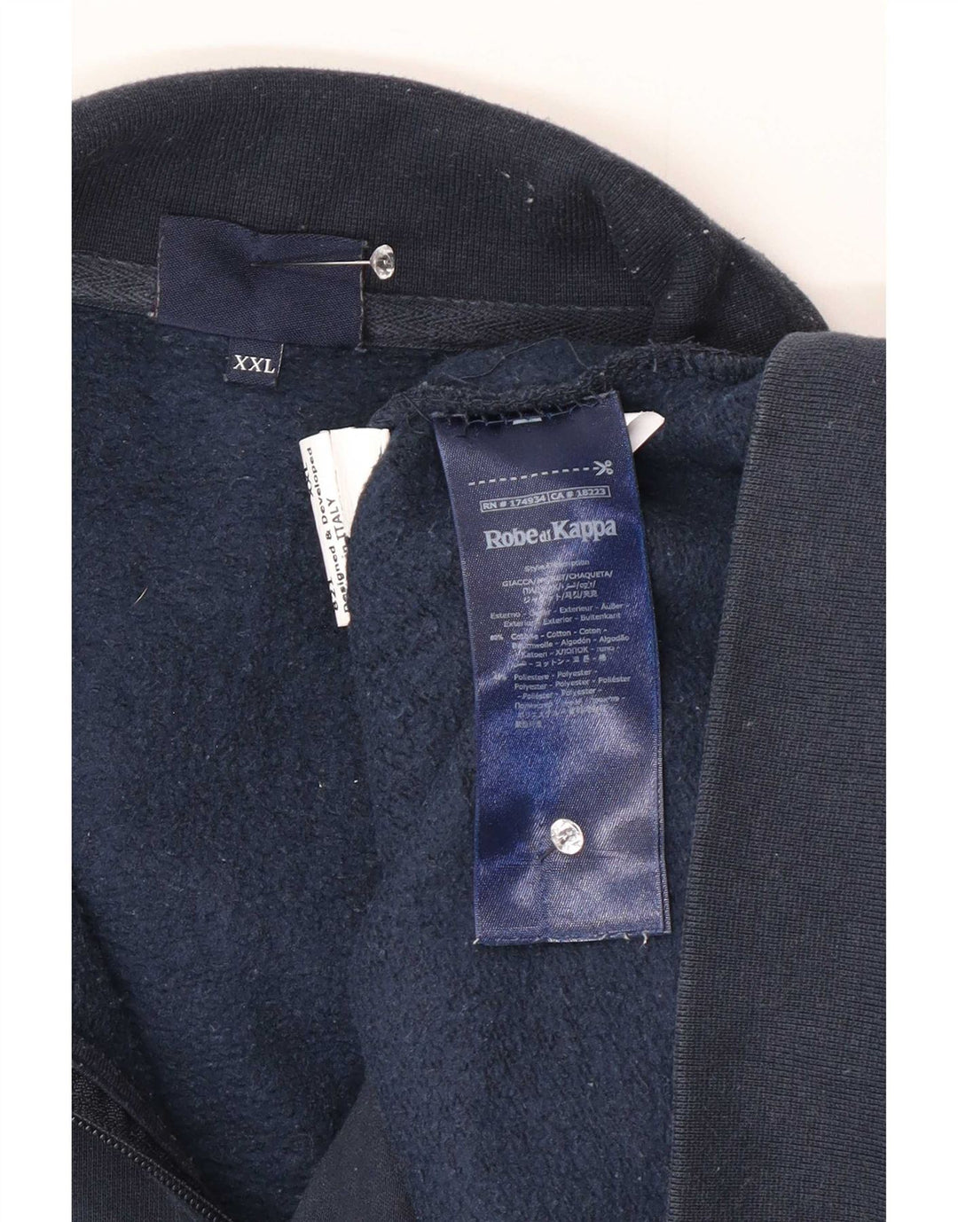 Giacca da tuta da uomo Kappa 2XL Blu Cotone