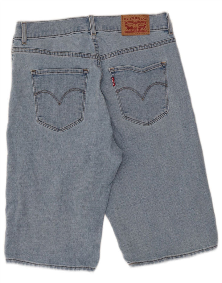 Bermuda in denim da donna LEVI'S W27 piccolo cotone blu