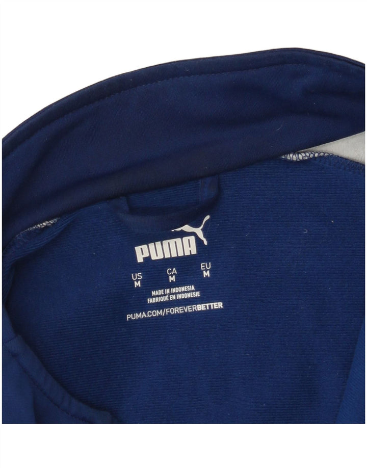 Giacca da tuta da uomo Puma Colorblock blu medio