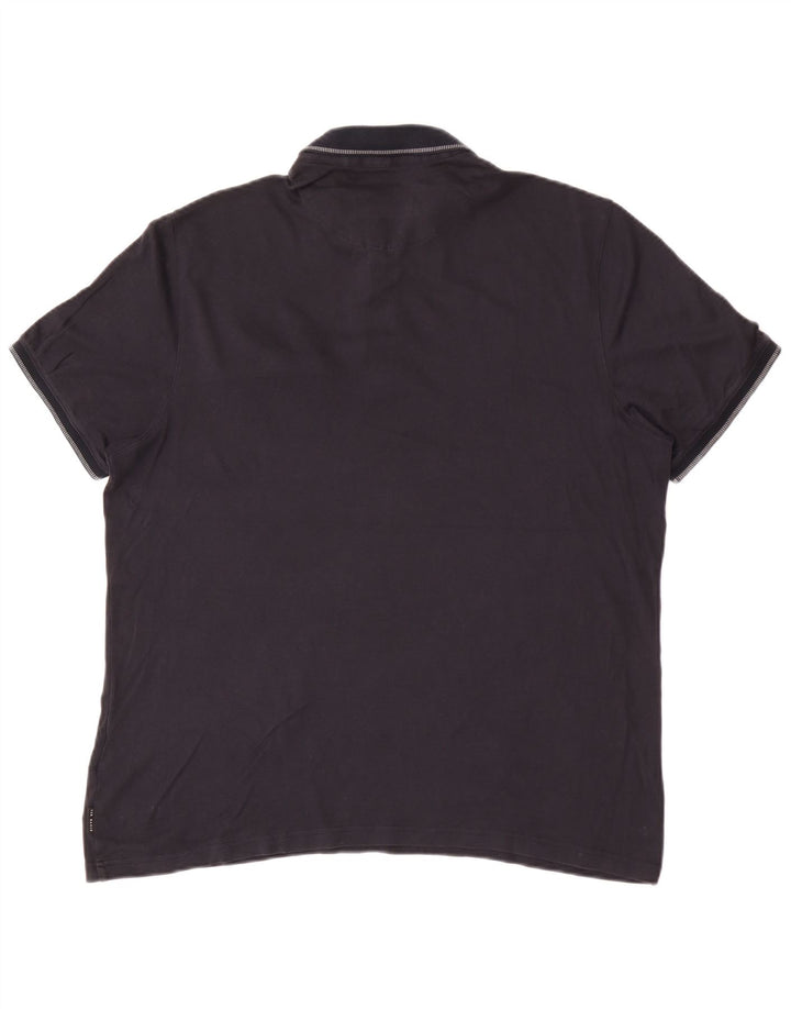 Polo da uomo Ted Baker taglia 4 grande in cotone blu navy