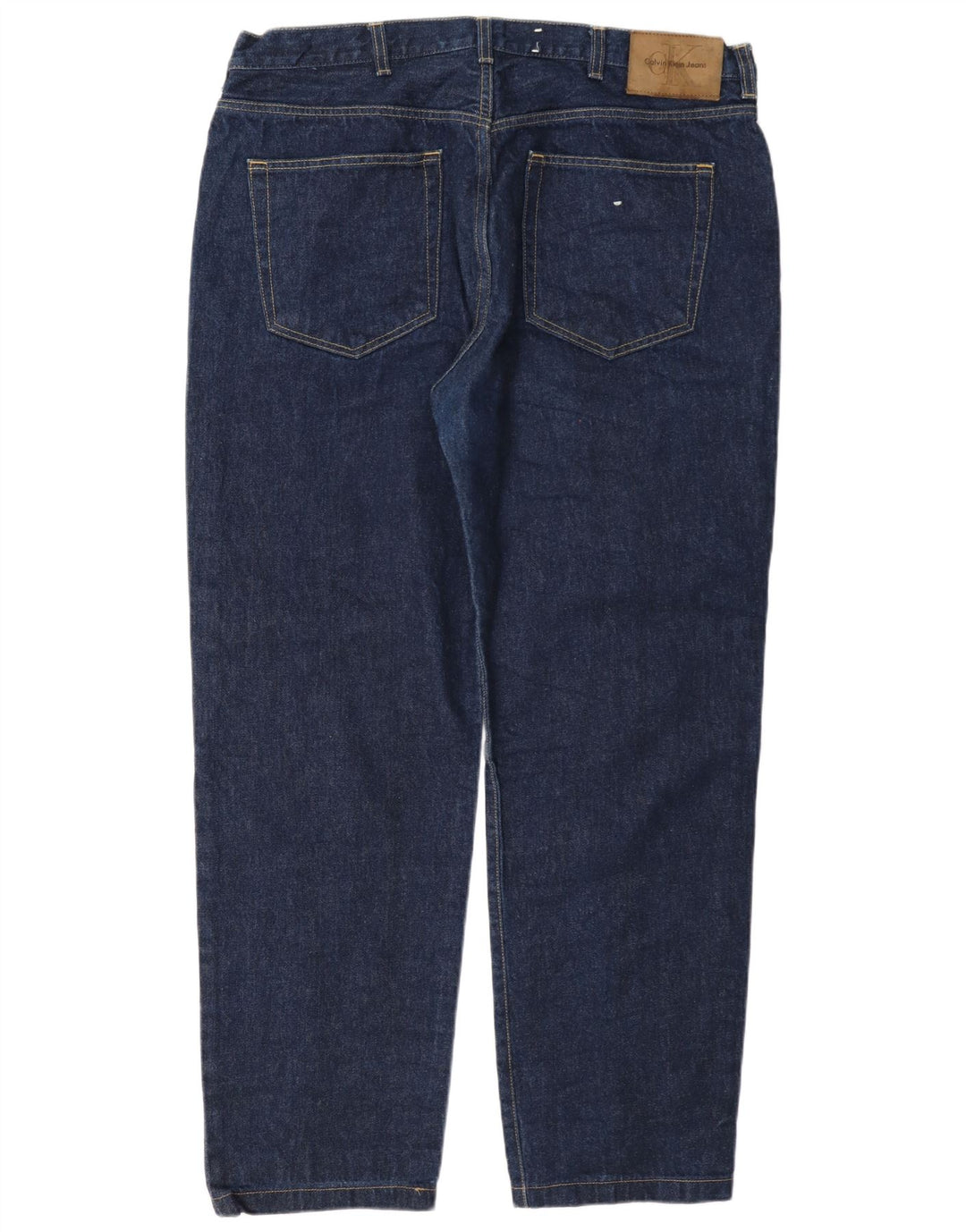 Jeans dritti da uomo Calvin Klein W38 L30 cotone blu navy