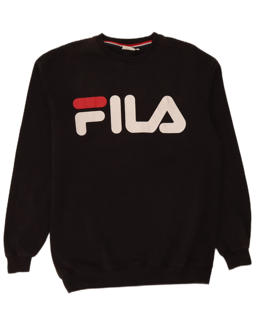 Felpa grafica da uomo Fila Maglione cotone nero medio
