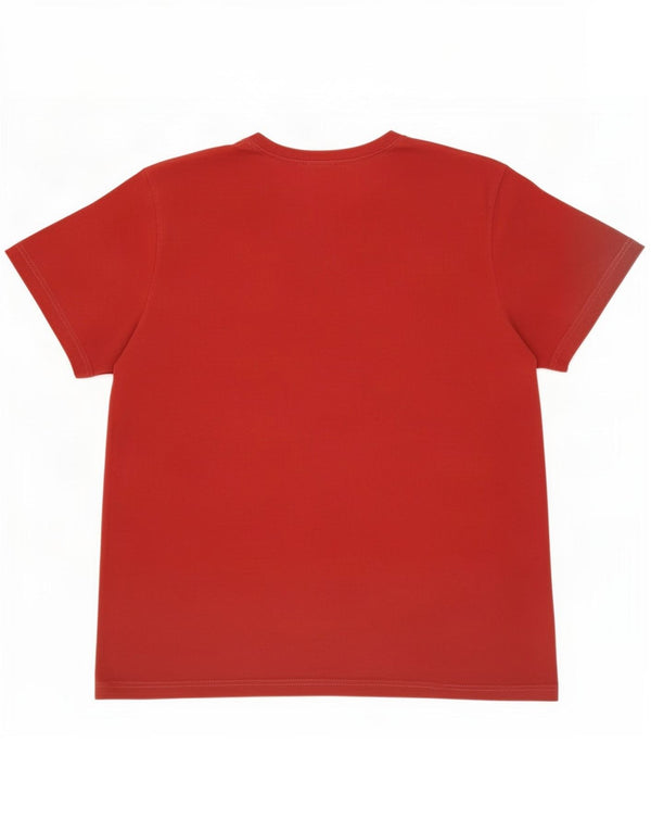T-shirt grafica da uomo Adidas Top grande in cotone bordeaux