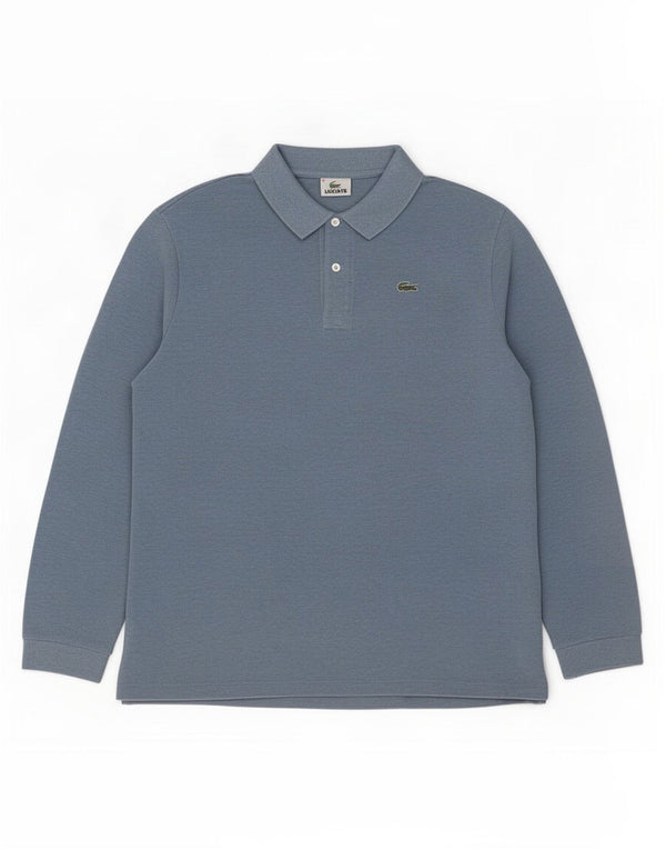 Polo da uomo a maniche lunghe Lacoste taglia 8 3XL blu