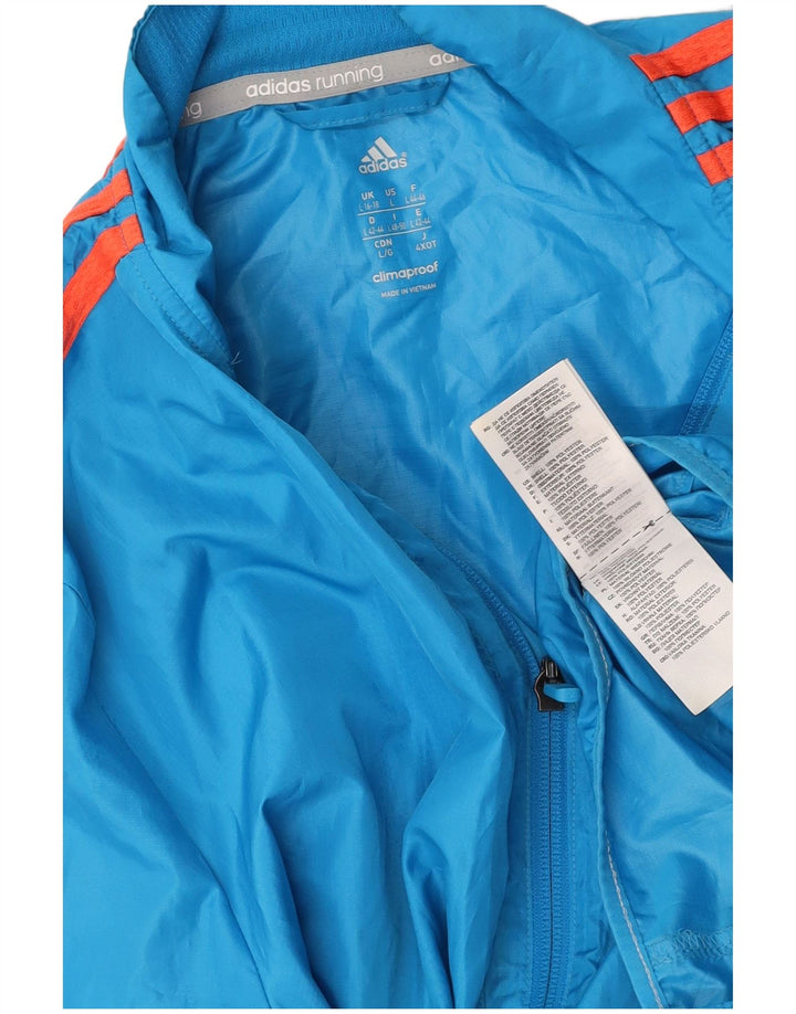 ADIDAS Giacca da tuta da donna Response UK 16/18 Large Blu Poliestere