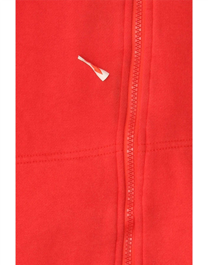 Maglione con cappuccio e zip grafica da uomo Fila piccolo in cotone rosso