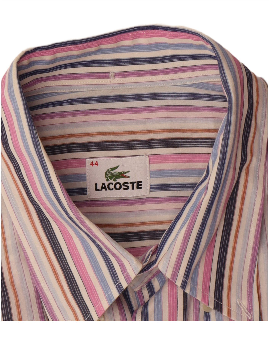 Camicia da uomo LACOSTE taglia 44 XL cotone a righe multicolore