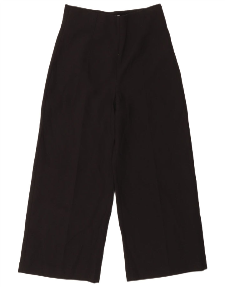 Pantaloni casual a gamba larga da donna Zara medi W28 L25 neri