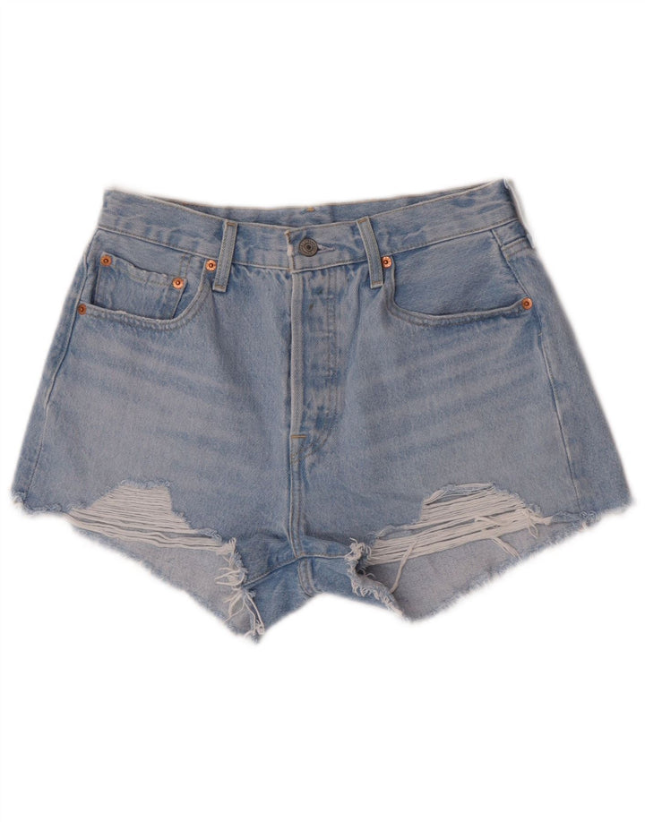Pantaloni caldi Levi's da donna 501 denim invecchiato W28 blu medio