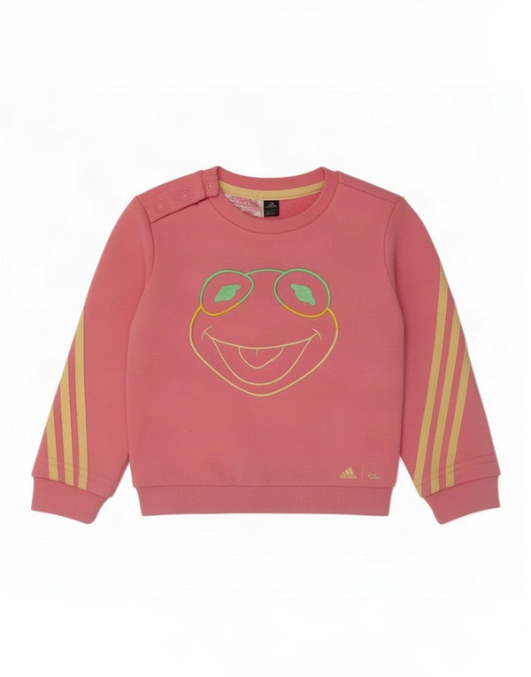 Felpa con grafica Adidas per neonate Disney, 9-12 mesi, in cotone rosa
