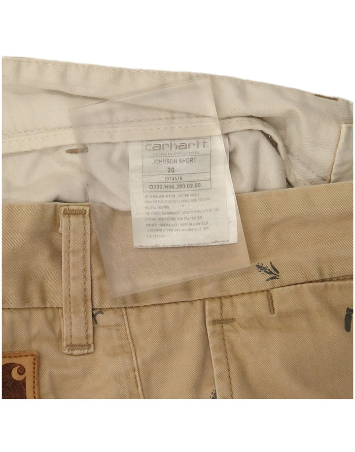 Pantaloncini chino da uomo con motivo astratto Carhartt W30 cotone beige medio
