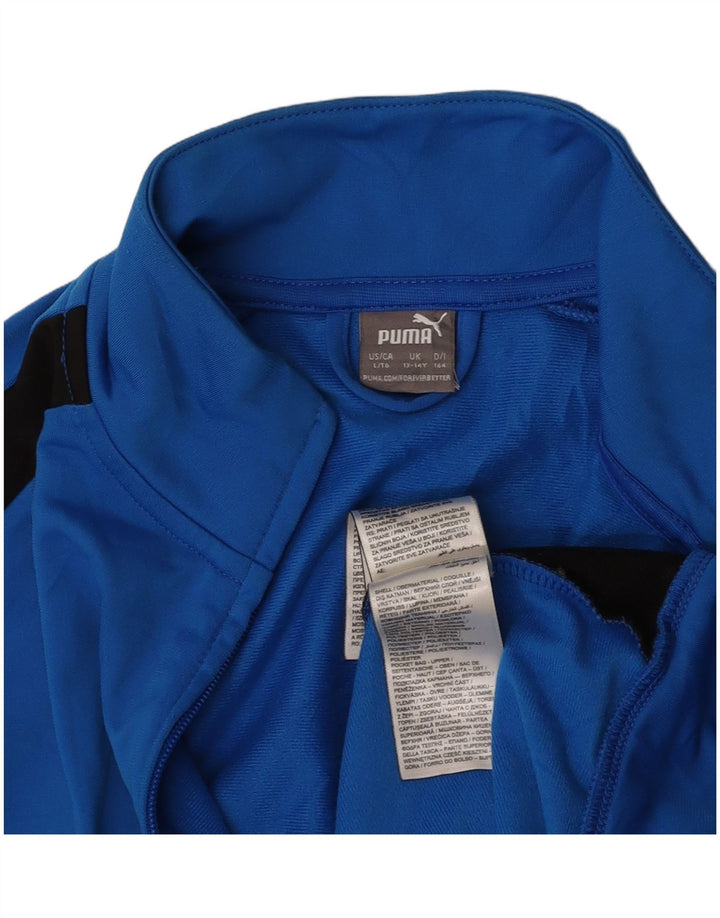 Giacca da ginnastica grafica PUMA da ragazzo 13-14 anni Blu Colourblock