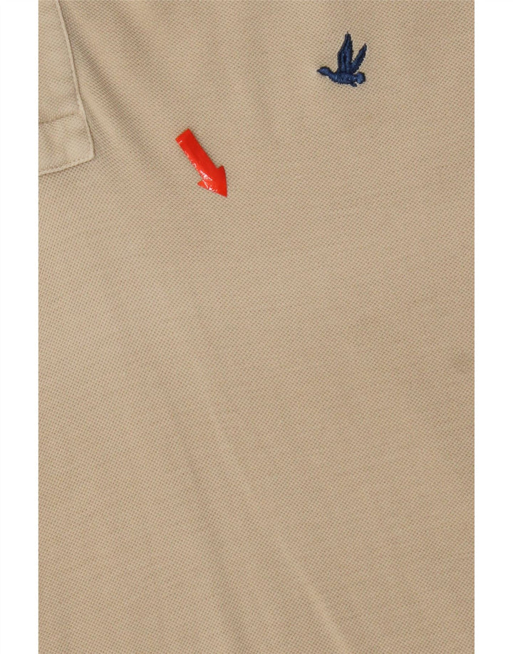 Polo da uomo Brooksfield IT 50 cotone color block beige medio