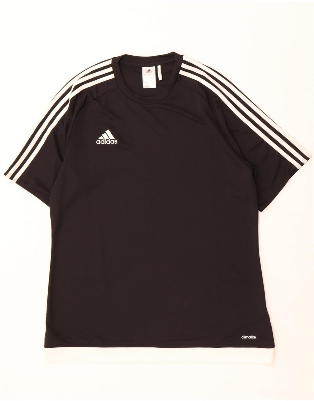 T-shirt Adidas Climalite da uomo, grande, in poliestere color block nero