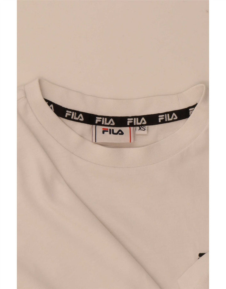 Maglietta Fila Donna Top UK 6 XS Bianca