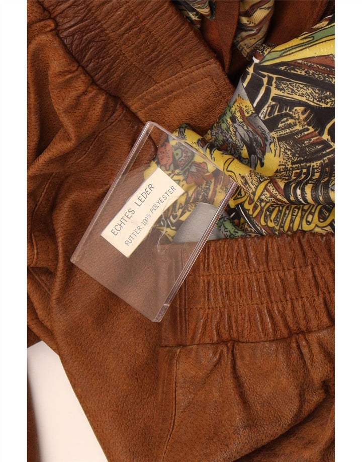 Giacca in pelle vintage da uomo UK 42 XL in pelle marrone