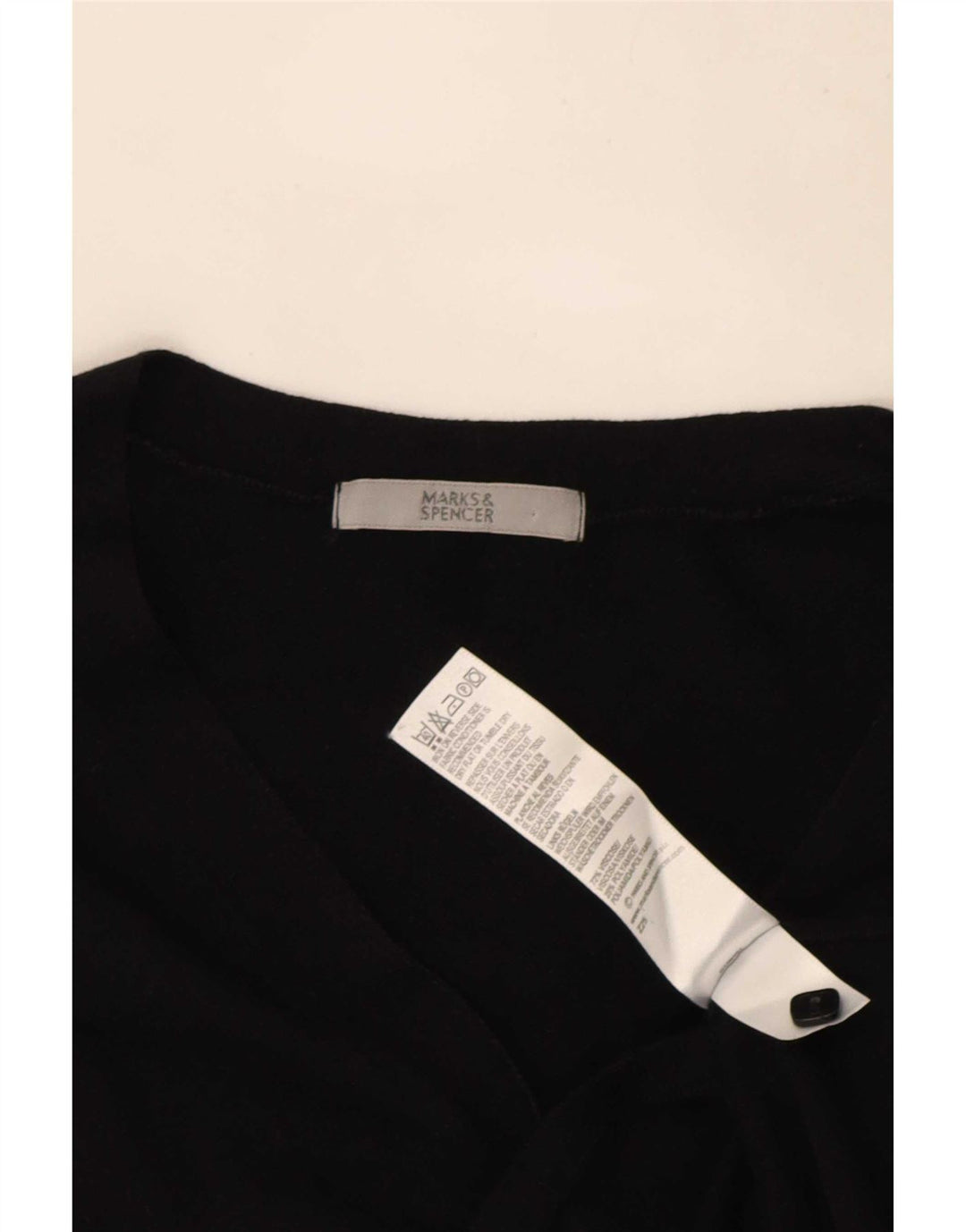 Maglione cardigan da donna Marks & Spencer UK 16 grande viscosa nera