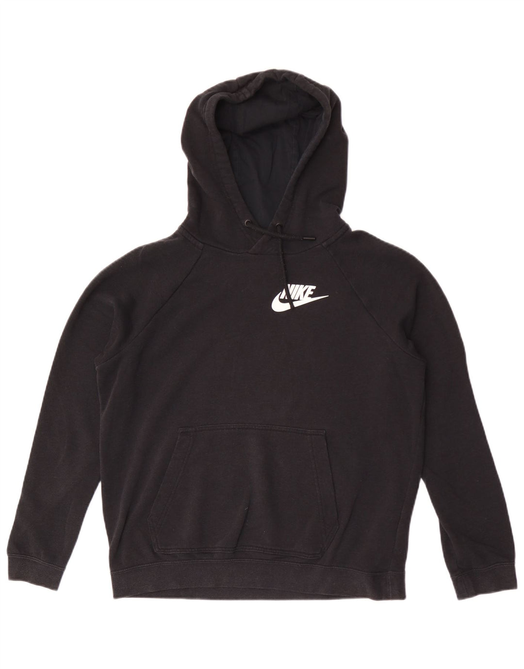 Maglia con cappuccio da donna Nike UK 14 cotone nero medio
