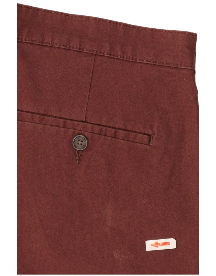 Pantaloncini chino da uomo Marks & Spencer W32 cotone bordeaux medio
