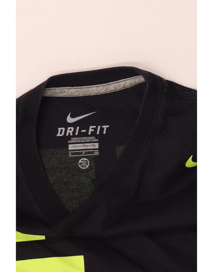 T-shirt grafica Nike Dri Fit da uomo, piccola, blu navy