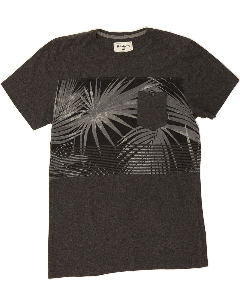 BILLABONG Mens Graphic T-Shirt Top Medium Grey Pinstripe Cotton Vintage Billabong and Second-Hand Billabong from Messina Hembry 