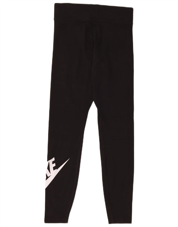 Leggings grafici da donna NIKE UK 8 piccoli in cotone nero