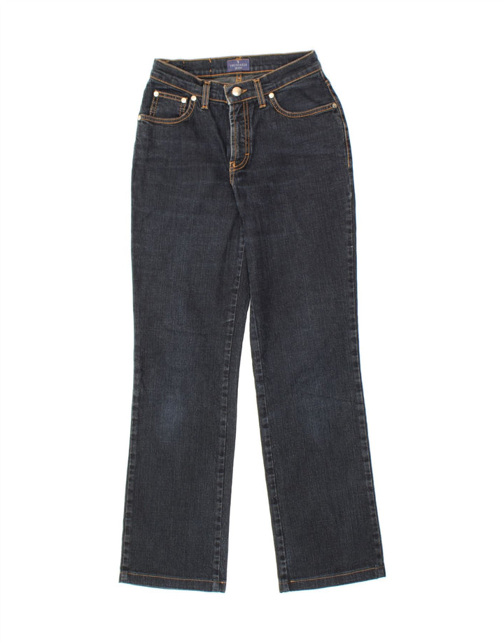 TRUSSARDI Womens Bootcut Jeans W25 L28 Navy Blue Cotton Vintage Trussardi and Second-Hand Trussardi from Messina Hembry 