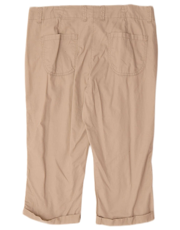 Bermuda da donna Marks & Spencer UK 12 medio W32 cotone beige
