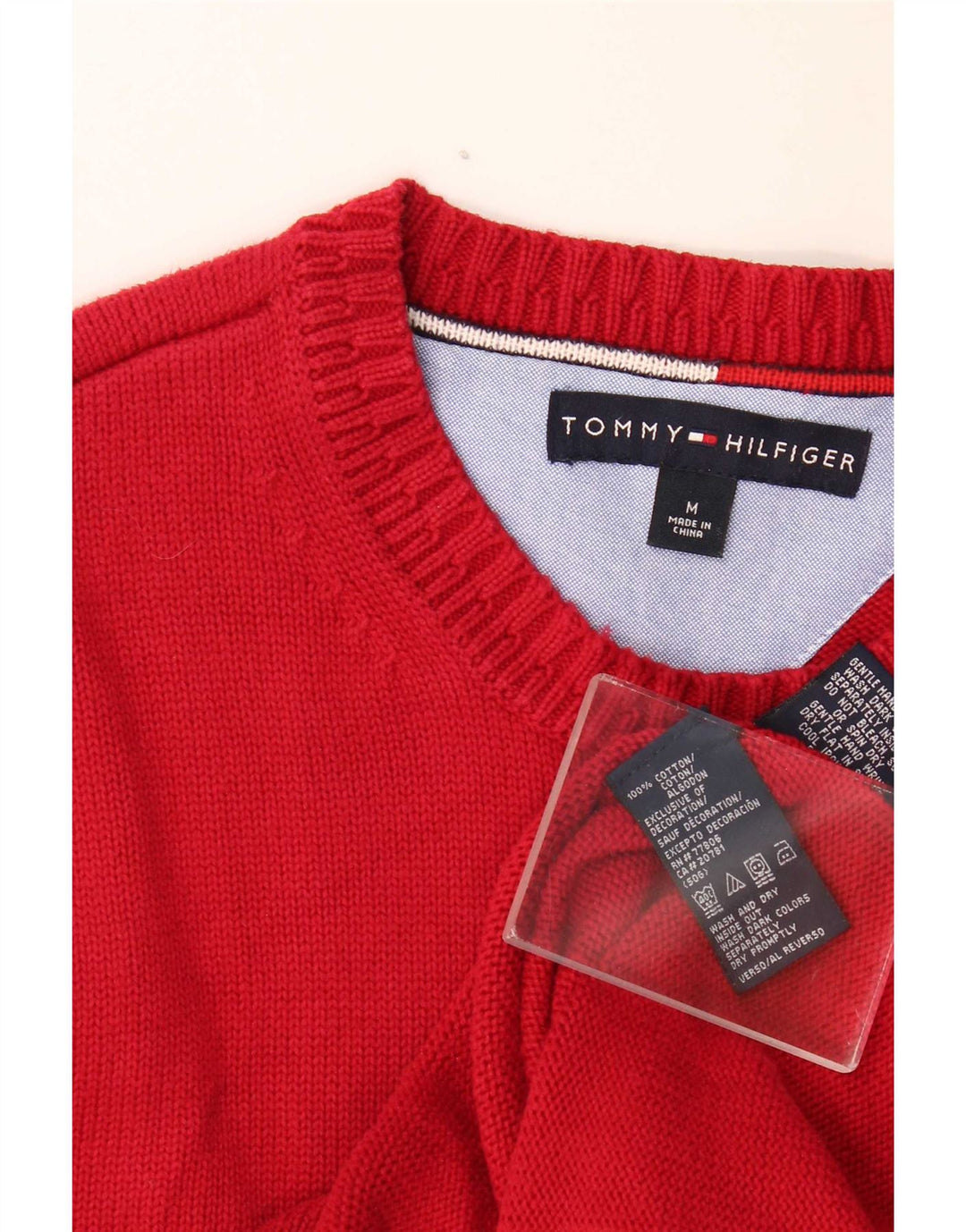 Maglione maglione con scollo a barca da uomo Tommy Hilfiger Borgogna medio