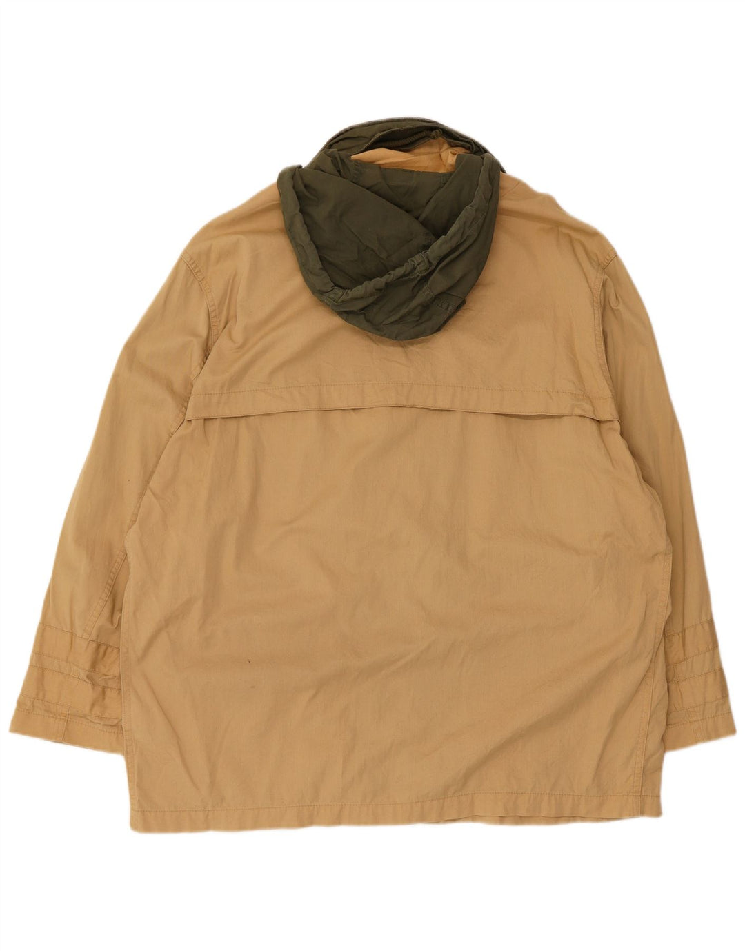 Giacca pratica da uomo con cappuccio vestibilità ampia Benetton IT 48 Cotone beige medio